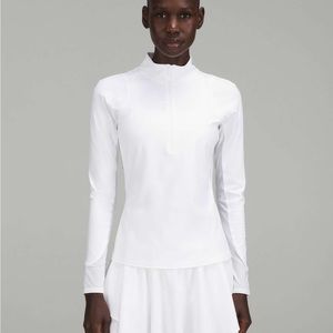NWT Lululemon Nulux Half-Zip Long Sleeve Shirt in White Size 8